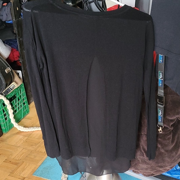 Sheer top w/ attached sweater - Picture 5 of 6